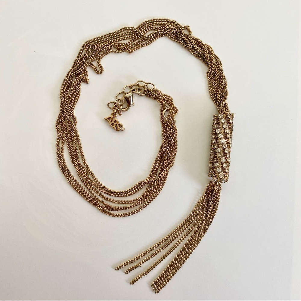 ABS by Allen Schwartz Gold Tassel Necklace